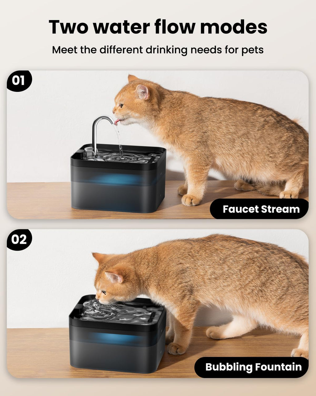 PawPoll Katzenbrunnen, 2,2L Trinkbrunnen